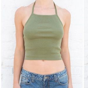 Brandy Melville Jordyn knit halter top
matcha green cropped adjustable tie tank